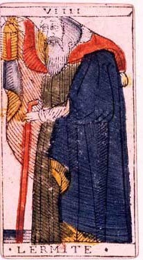 carte de l'hermite au tarot divinatoire