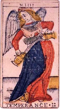 carte de la tempérance au tarot divinatoire